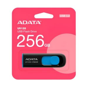 MEMORIA USB 256GB ADATA UV128 USB-A  3.2 GEN 1 AUV128-256G-RBE NEGRO / AZUL