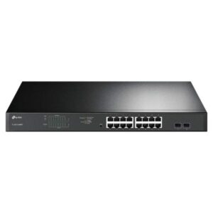 SWITCH TP LINK TL-SG1218MPE 16 PUERTOS GIGABIT PoE+ + 2 PUERTOS SFP EASY SMART MANAGED ADMINISTRABLE NEGRO