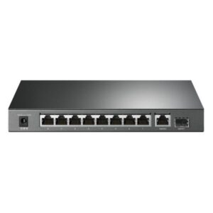 SWITCH TP LINK TL-SG1210P(UN) 9 PUERTOS RJ45 GIGABIT / 1 PUERTO SFP 10/100/1000 MBPS NO ADMINISTRABLE GRIS
