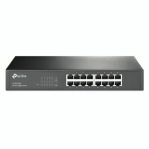 SWITCH TP LINK TL-SG1016D 16 PUERTOS GIGABIT 10/100/1000 MBPS NO ADMINISTRABLE NEGRO