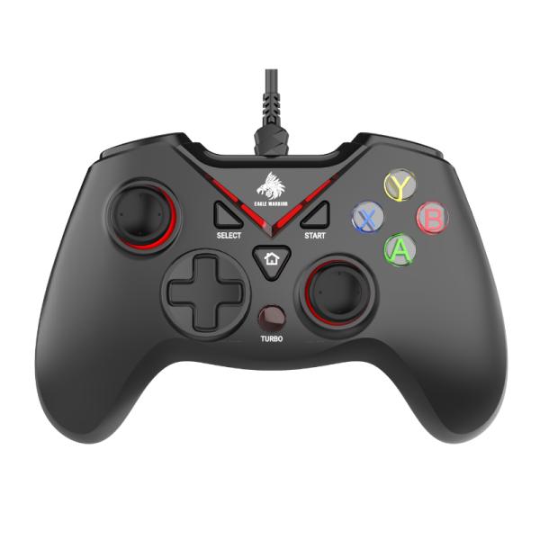 GAME PAD EAGLE WARRIOR EG-C1070T COMPATIBLE CON ANDROID / PC/ PS3 ALAMBRICO USB CON XINPUT NEGRO