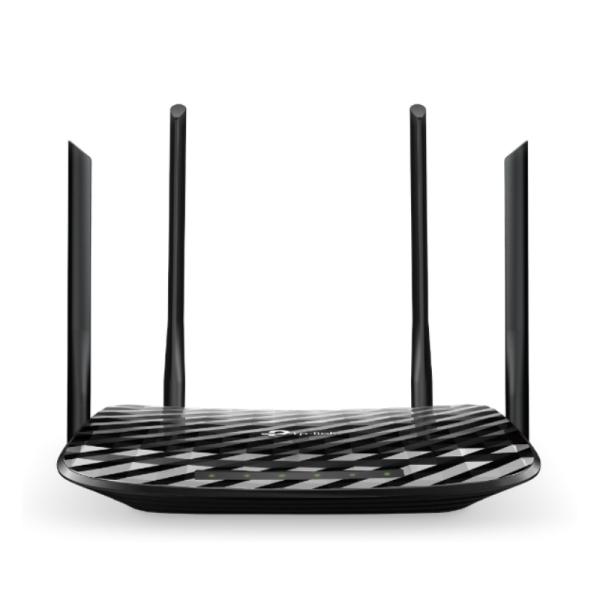 ROUTER TP-LINK ARCHER C6 2.4 / 5 GHZ AC1200 4 LAN GIGABIT / 1 WAN GIGABIT WI-FI 5 / MU-MIMO NEGRO