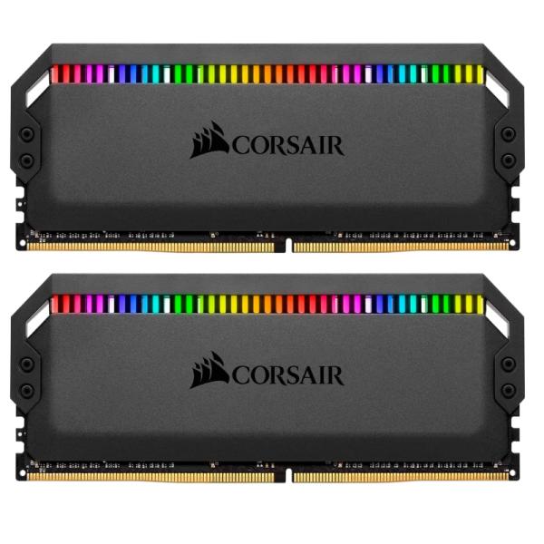 MEMORIA RAM PC 16GB (2×8GB) CORSAIR DOMINATOR PLATINUM RGB DDR4 3600MHz CL18 1.35V RGB CMT16GX4M2C3600C18 NEGRO