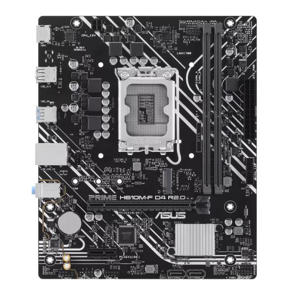 TARJETA MADRE ASUS PRIME H610M-F D4 R2.0 LGA1700 MICRO ATX DDR4 90MB1H70-M0EAY0 NEGRO