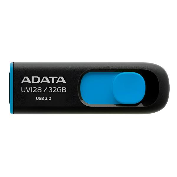 MEMORIA USB 32GB ADATA UV128 USB-A  3.2 GEN 1 AUV128-32G-RBE NEGRO / AZUL