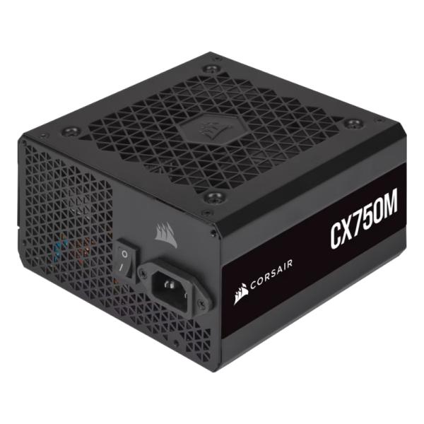 FUENTE DE PODER CORSAIR CX750M 750W 80 PLUS BRONZE SEMI MODULAR ATX CP-9020222-NA NEGRO